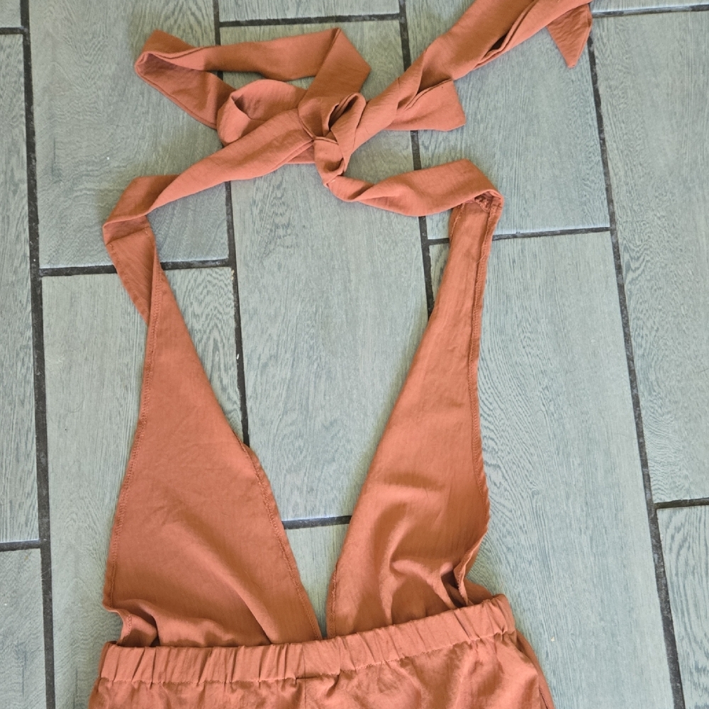 SHEIN Orange Jumpsuit with Relaxed Silhouette - Picture 7 of 7